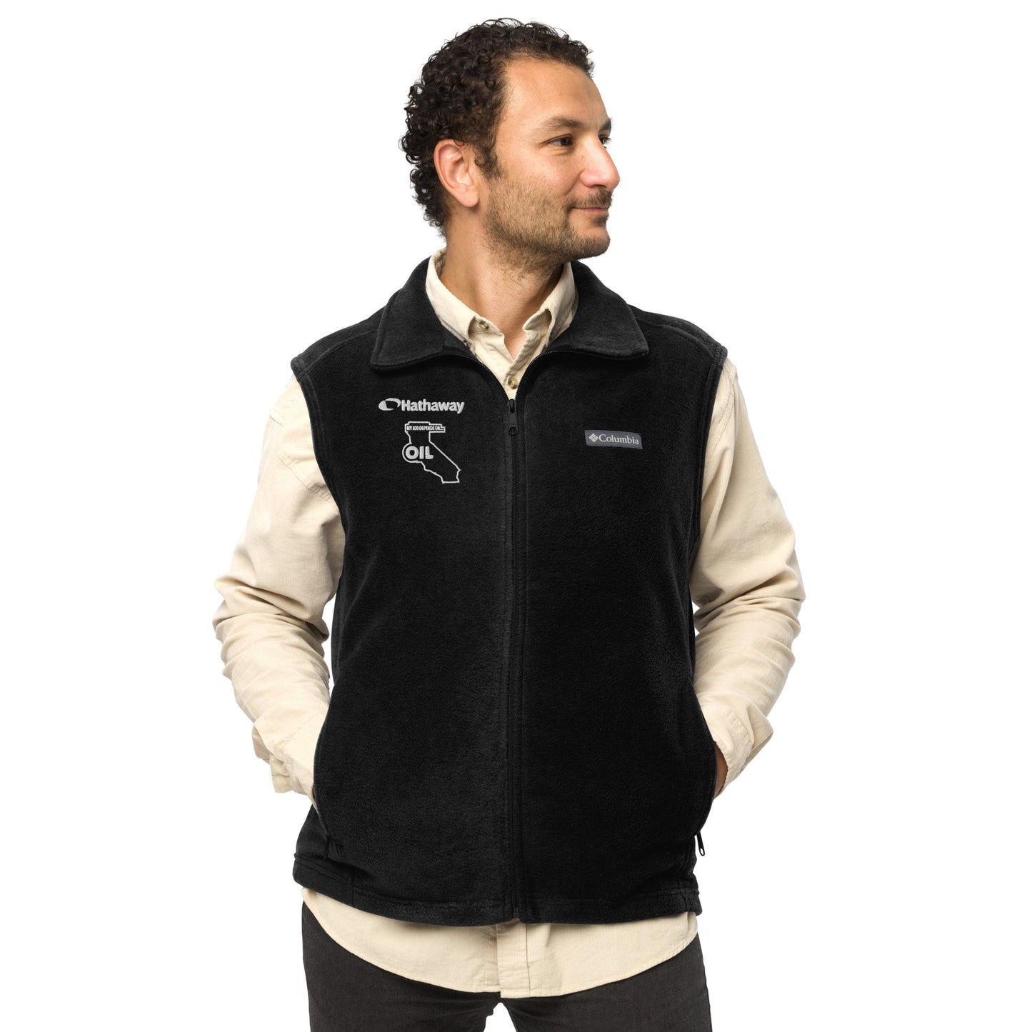 Hathaway - Men's My Job Depends on Oil Columbia fleece vest