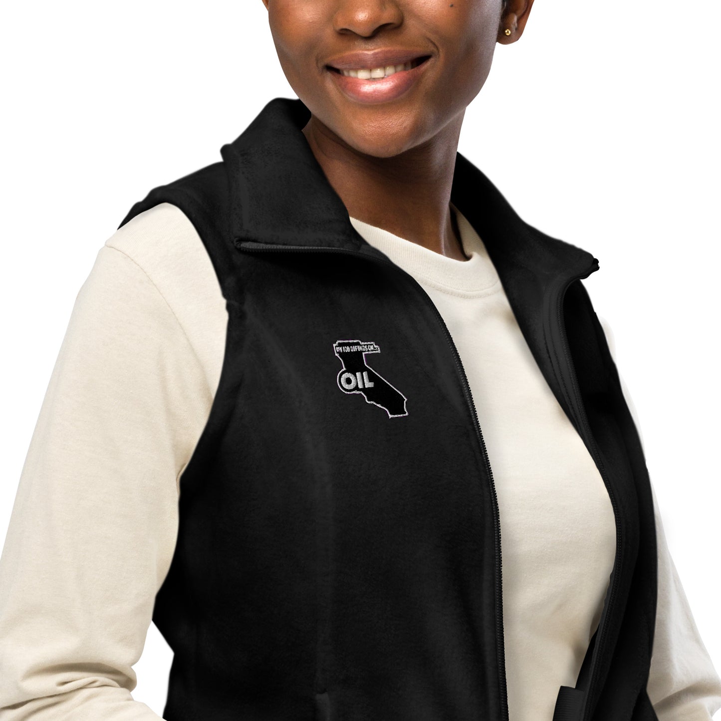 Women’s My Job Depends on Oil Fleece Vest