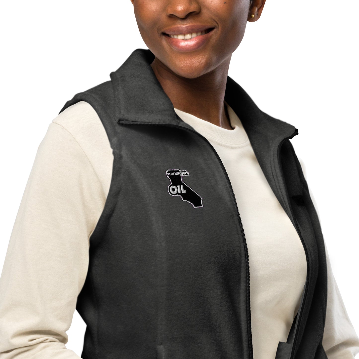 Women’s My Job Depends on Oil Fleece Vest